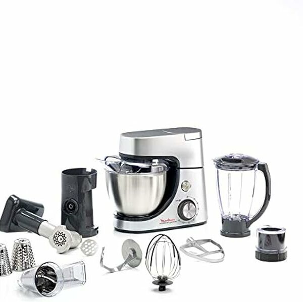 MOULINEX Kitchen Machine | Masterchef Gourmet Kitchen Machine | 1100 W | inox brossé/Plastic | QA513D27
